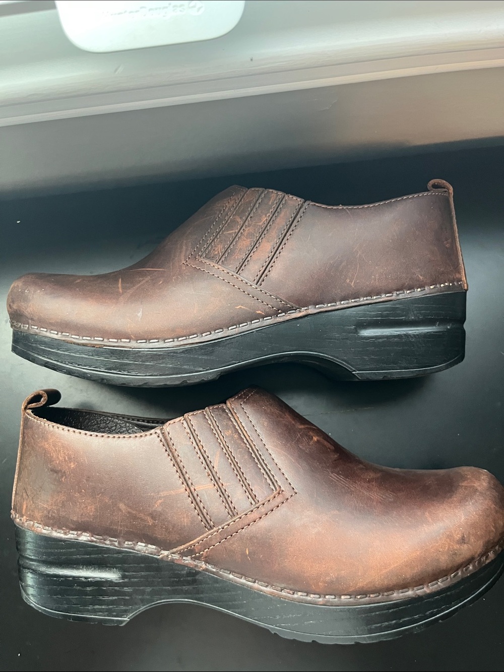 Women’s Dansko Brown Leather Slip-On Clogs